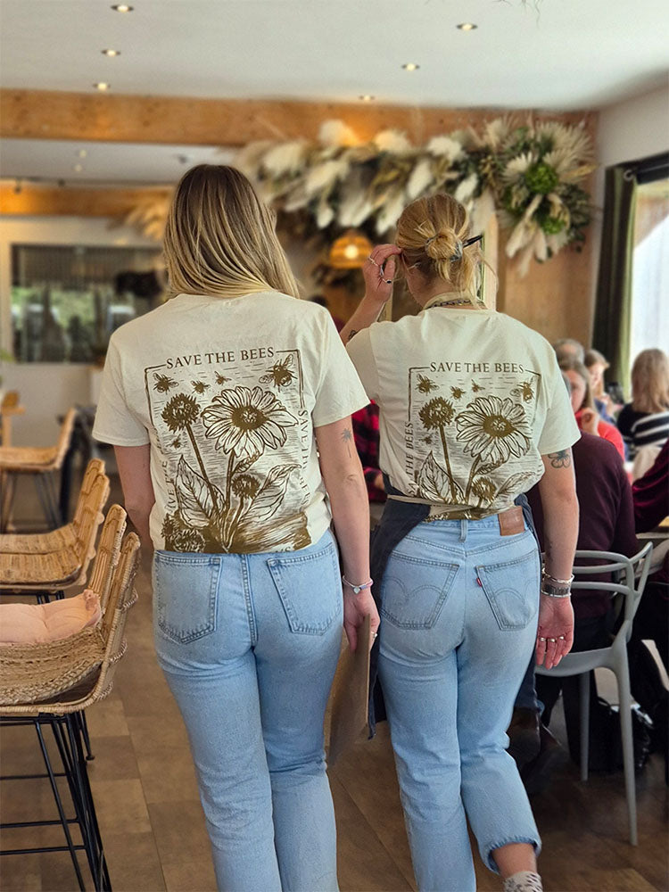Barnaby's 'Save the Bees' Illustrated Cotton T-shirt (Cream)