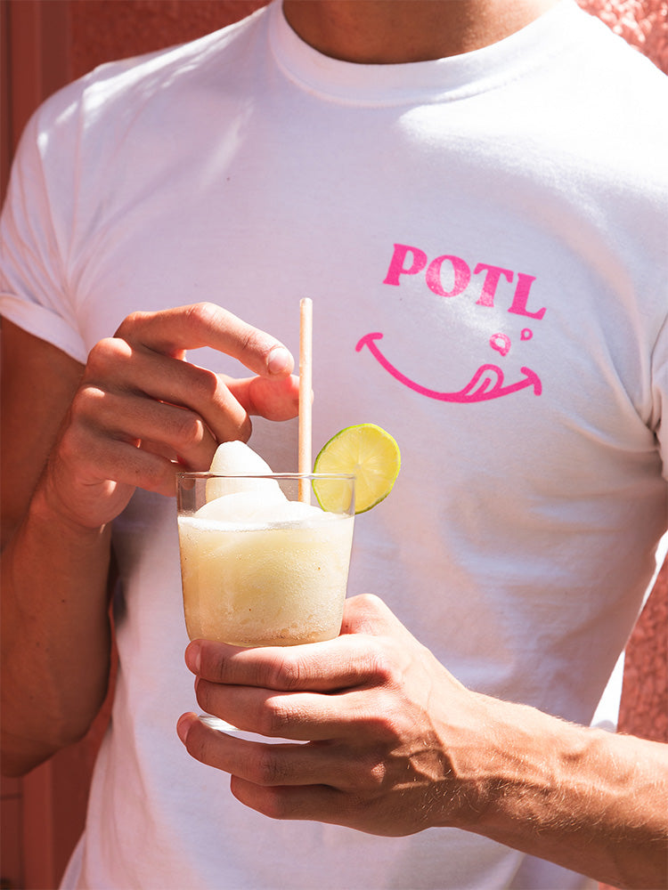 Prawn on the Lawn Classic ‘POTL’ Cotton T-shirt (White)