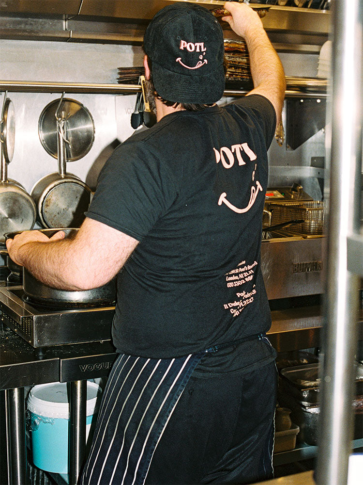 Prawn on the Lawn Classic ‘POTL’ Cotton T-shirt (Black)
