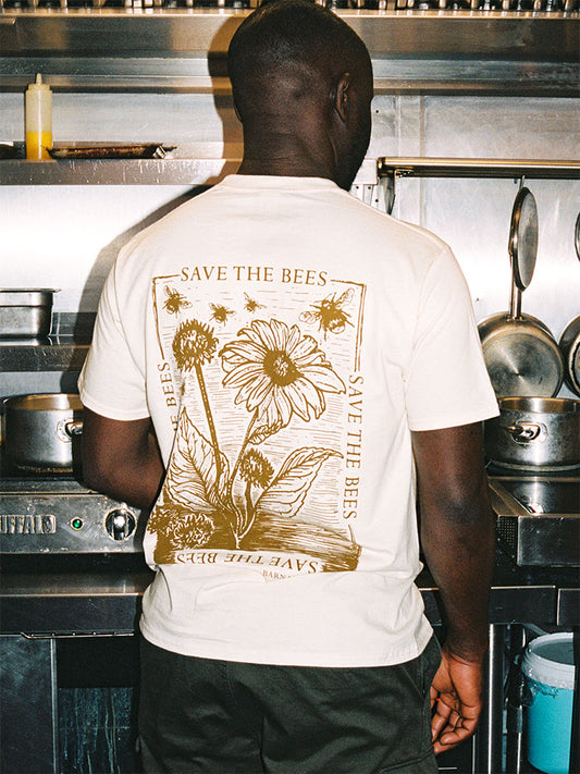 Barnaby's 'Save the Bees' Illustrated Cotton T-shirt (Cream)