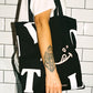 Prawn on the Lawn Black POTL Canvas Tote Bag