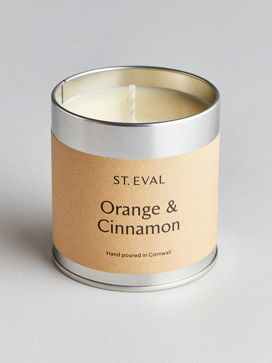 St Eval Candle Co. Orange and Cinnamon Scented Tin Candle