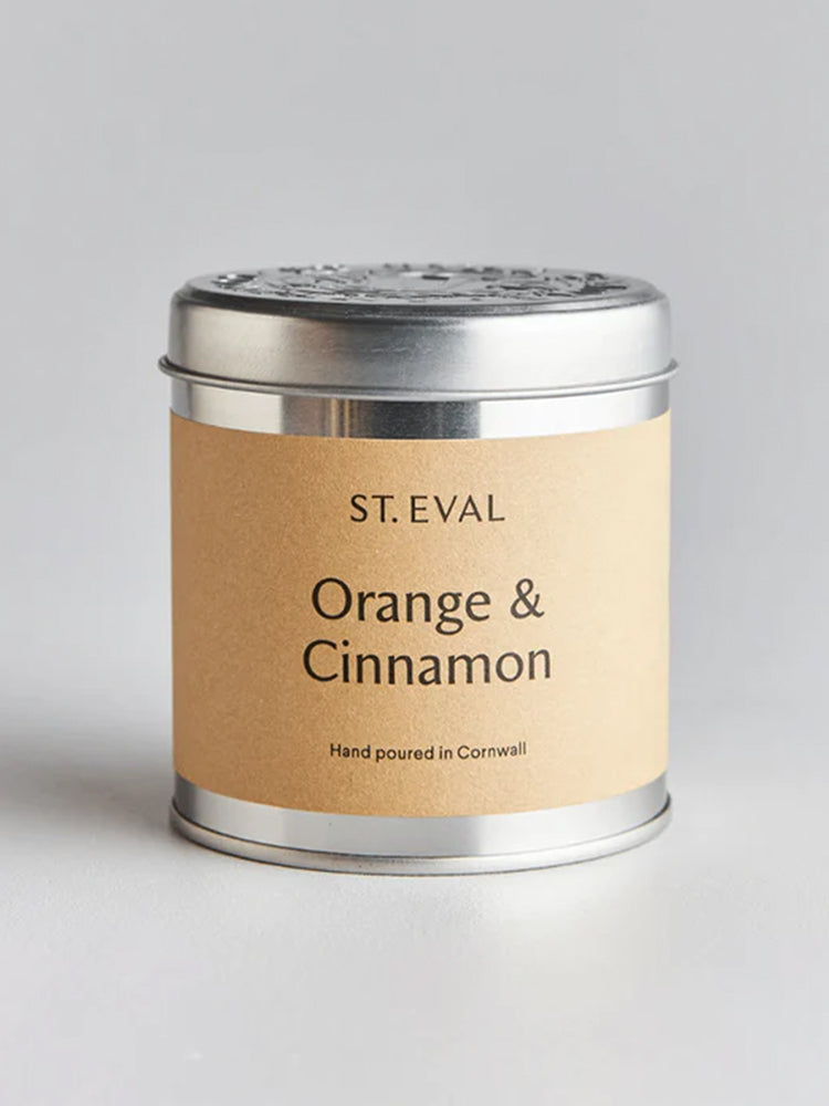 St Eval Candle Co. Orange and Cinnamon Scented Tin Candle